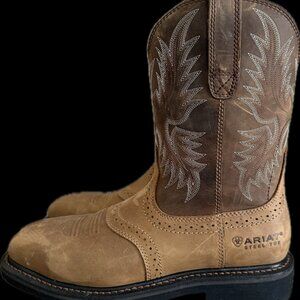 Ariat Men's Sierra Saddle Western Work Boots-Steel Toe 7.5D